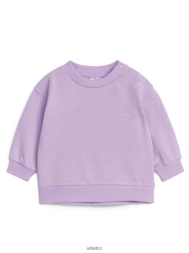 děti ARKET bavlněná mikina oblečení šeřík J8R2D1688