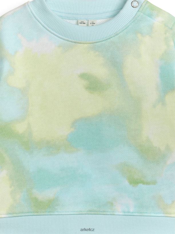 děti ARKET bavlněná mikina oblečení modrá/kravatová barva J8R2D1698