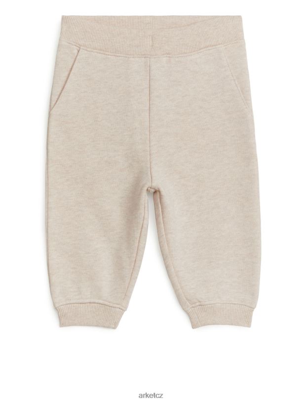 děti ARKET bavlněné tepláky oblečení ovesná melanž J8R2D1738
