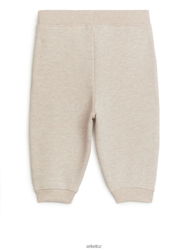 děti ARKET bavlněné tepláky oblečení ovesná melanž J8R2D1738