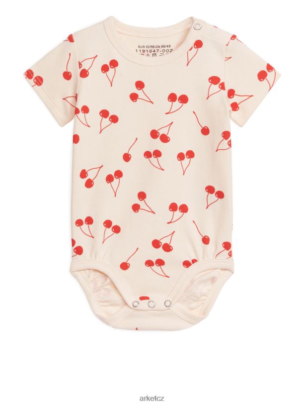 děti ARKET body s krátkým rukávem oblečení bílá/červená J8R2D1694