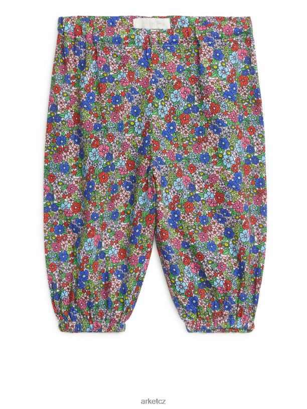 děti ARKET celoplošné kalhoty s potiskem oblečení modrá/květinová J8R2D1732