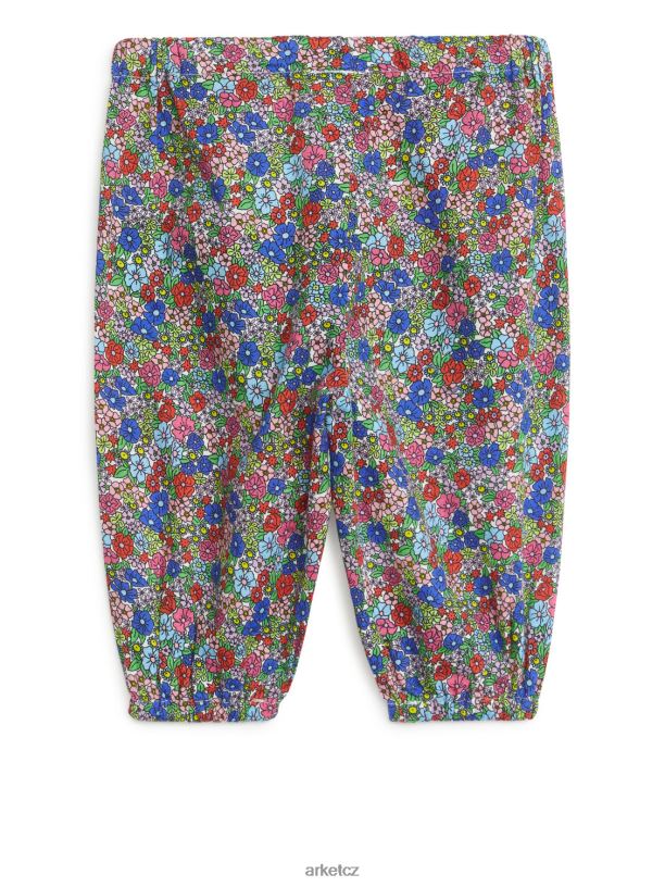děti ARKET celoplošné kalhoty s potiskem oblečení modrá/květinová J8R2D1732
