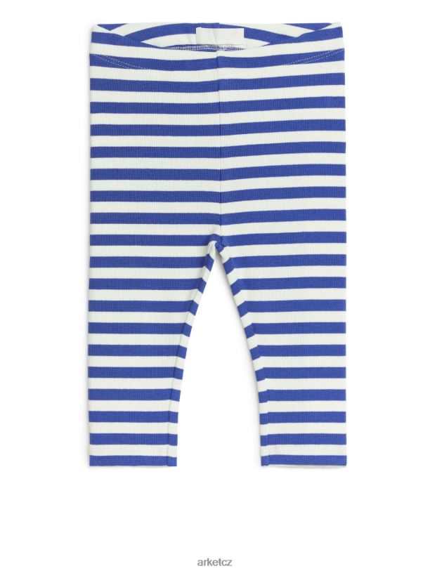děti ARKET žebrované legíny oblečení bílá/světle modrá J8R2D1747