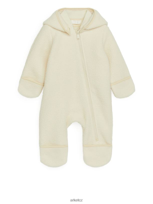 děti ARKET kombinéza s kapucí oblečení špinavě bílé J8R2D1756