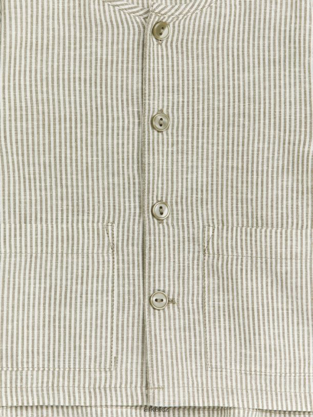 děti ARKET plátěná košile oblečení khaki/bílá J8R2D1760