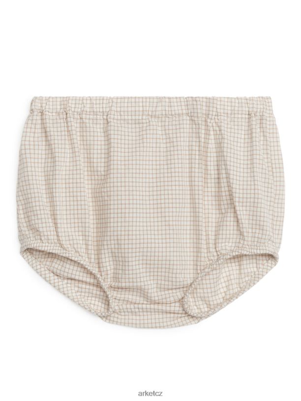 děti ARKET seersucker bloomers oblečení béžová/šek J8R2D1703