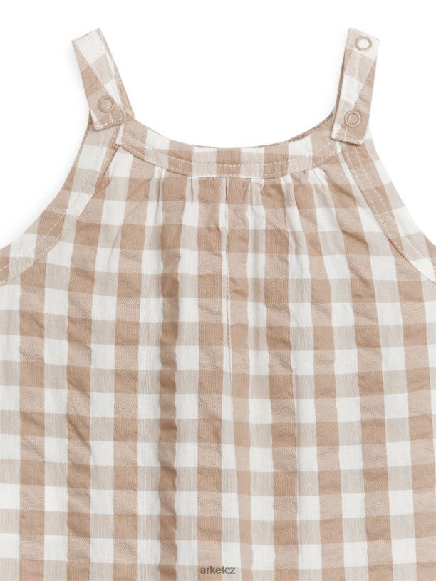 děti ARKET seersucker celkově oblečení béžová/kostkovaná J8R2D1706