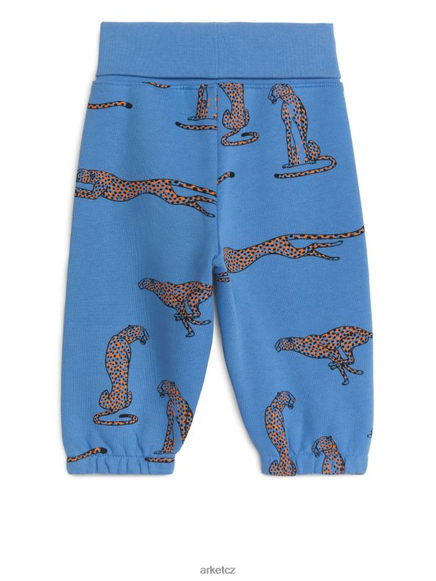děti ARKET skládací žerzejové tepláky oblečení modrá/gepard J8R2D1684