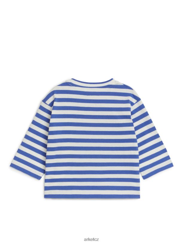 děti ARKET top s dlouhým rukávem oblečení bílá/modrá J8R2D1746