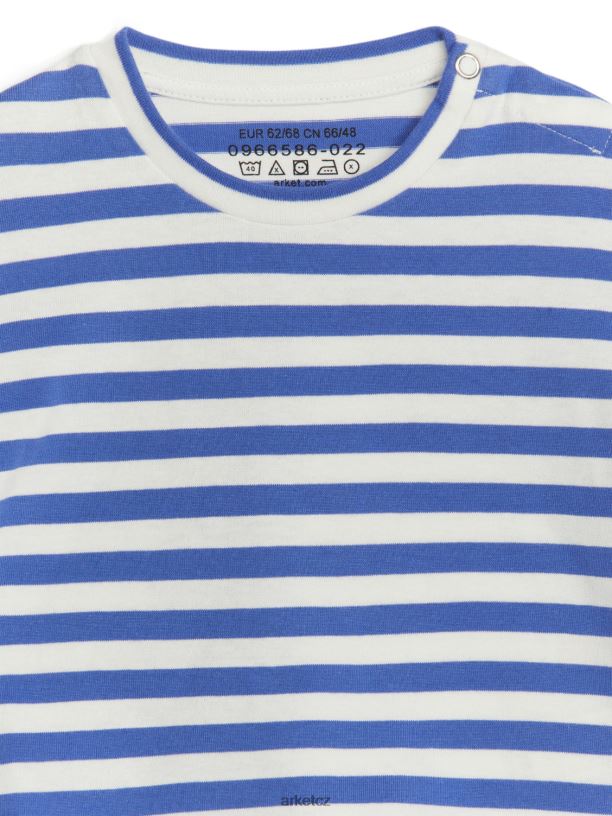 děti ARKET top s dlouhým rukávem oblečení bílá/modrá J8R2D1746