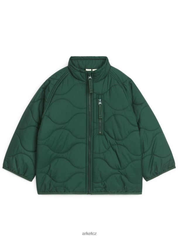 děti ARKET prošívaná bunda oblečení zelená J8R2D1681