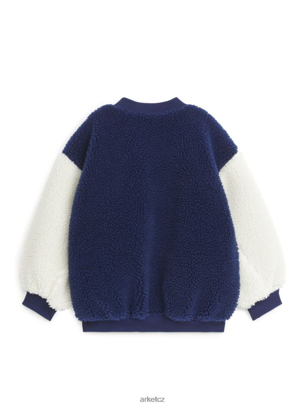 děti ARKET univerzitní bunda s velkým objemem oblečení Modrá bílá J8R2D1677