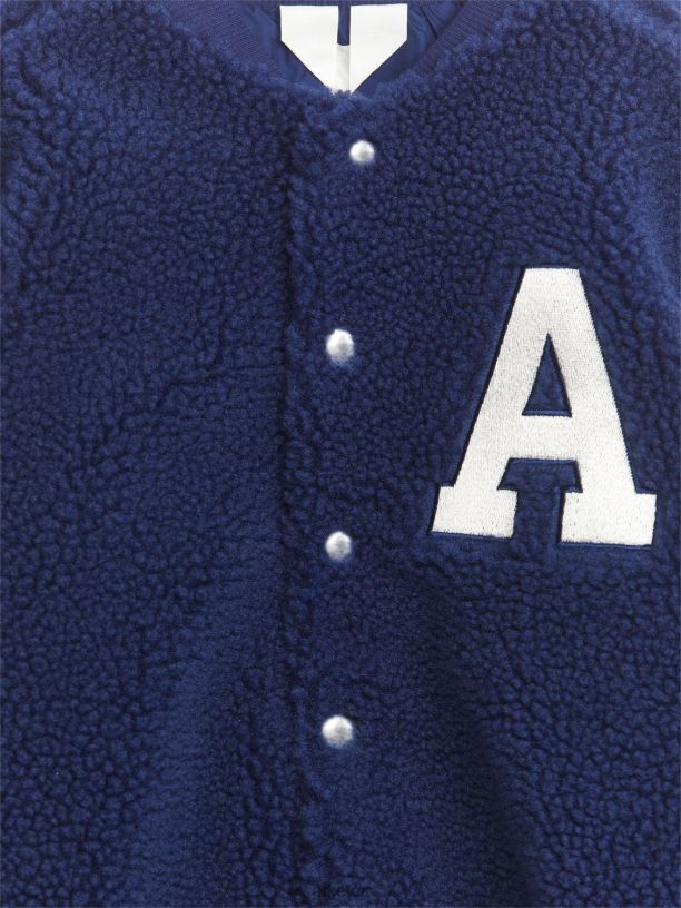 děti ARKET univerzitní bunda s velkým objemem oblečení Modrá bílá J8R2D1677