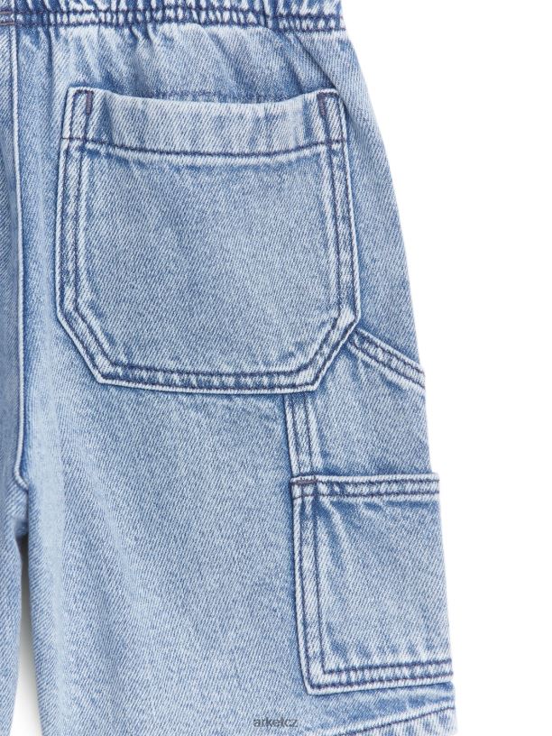 děti ARKET and MR PORTER džínové šortky oblečení světle modrá J8R2D1568
