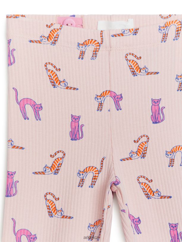 děti ARKET žebrované legíny oblečení prachově růžová J8R2D1545