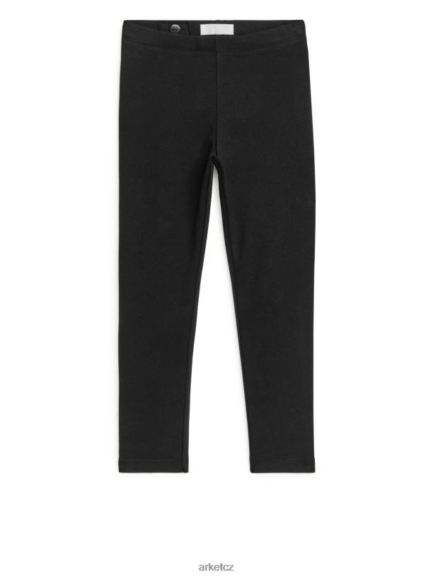 děti ARKET žerzejové legíny oblečení Černá J8R2D1555