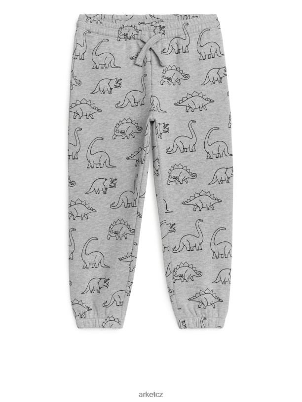 děti ARKET francouzské froté tepláky oblečení šedá/dino J8R2D1571