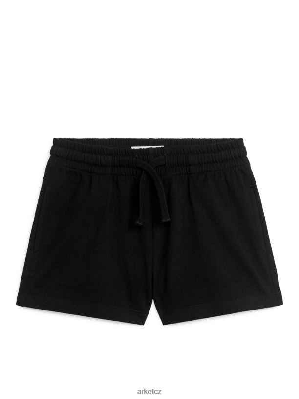 děti ARKET uvolněné žerzejové šortky oblečení špinavě černé J8R2D1565