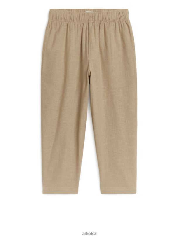 děti ARKET uvolněné plátěné kalhoty oblečení béžový J8R2D1559