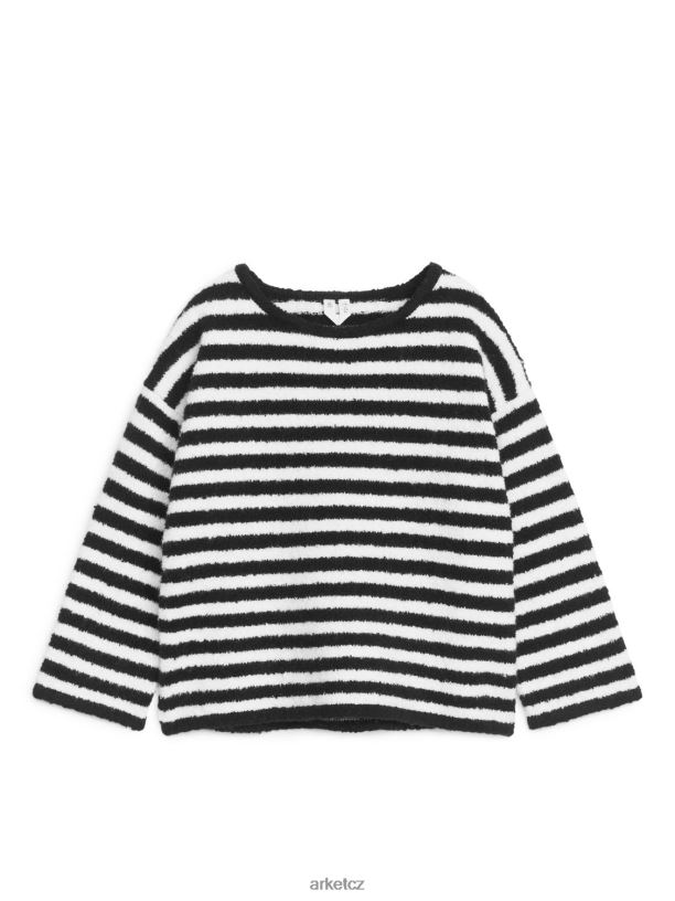 děti ARKET fuzzy boxy-fit svetr oblečení Černá bílá J8R2D1523