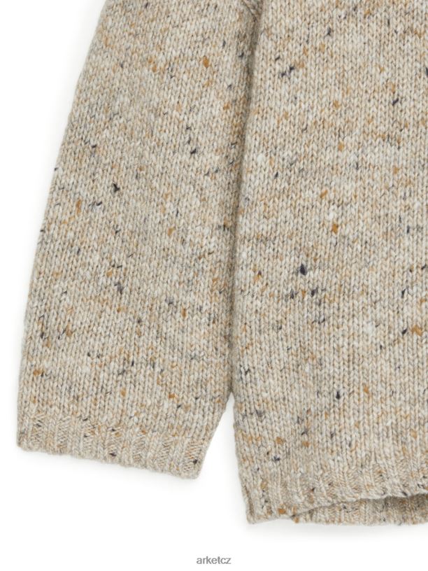 děti ARKET vlněný svetr neps oblečení béžová melanž J8R2D1622