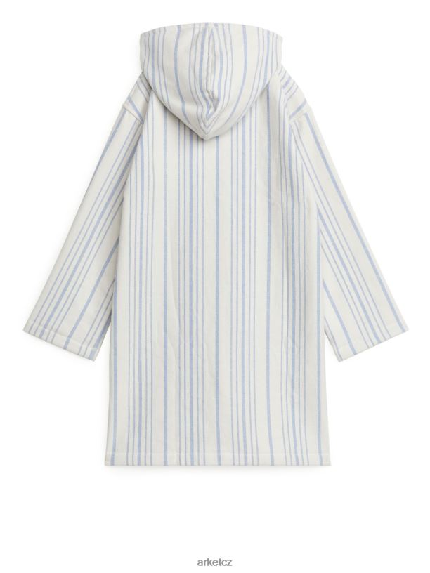 děti ARKET bavlněný plážový župan oblečení bílá/modrá J8R2D1667