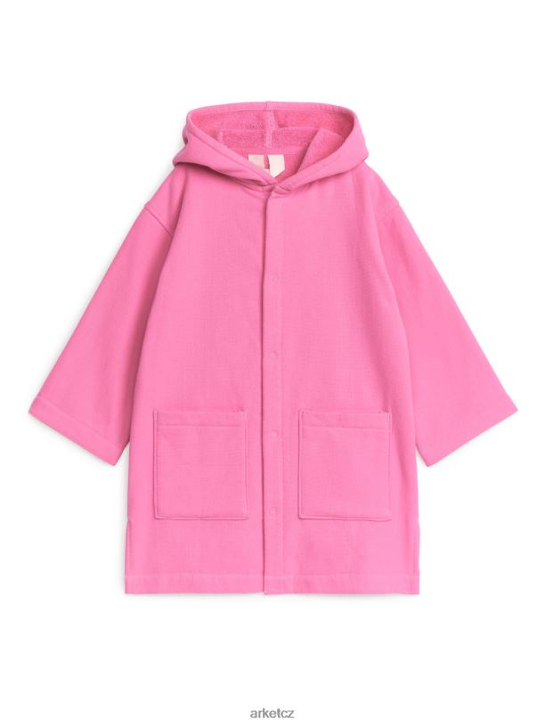 děti ARKET bavlněný plážový župan oblečení růžový J8R2D1665