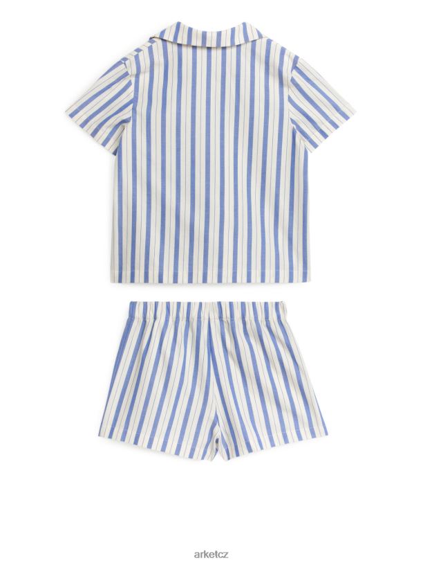 děti ARKET bavlněný pyžamový set oblečení Modrá bílá J8R2D1666