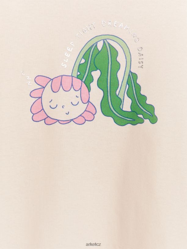 děti ARKET krátký žerzejový pyžamový komplet oblečení světle oranžová/květinová J8R2D1664