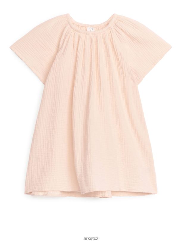 děti ARKET áčkové šaty z fáčoviny oblečení světle oranžová J8R2D1377