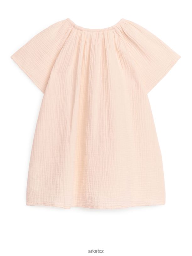 děti ARKET áčkové šaty z fáčoviny oblečení světle oranžová J8R2D1377