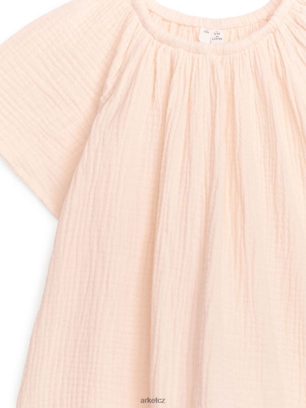 děti ARKET áčkové šaty z fáčoviny oblečení světle oranžová J8R2D1377