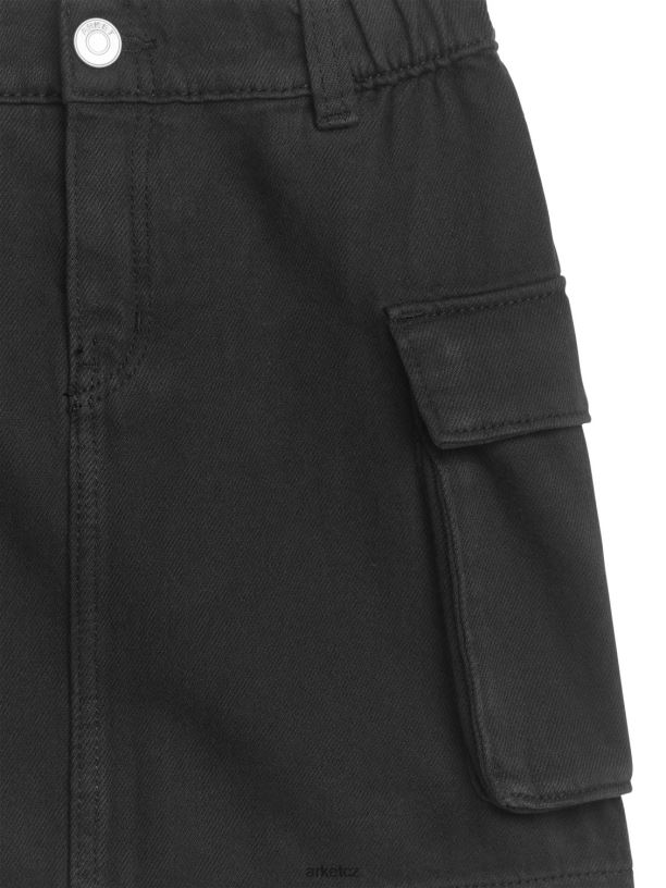 děti ARKET tkaná užitková minisukně oblečení Černá J8R2D1388