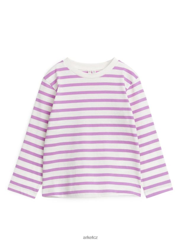 děti ARKET Sada 2 triček s dlouhým rukávem oblečení šeřík J8R2D1446