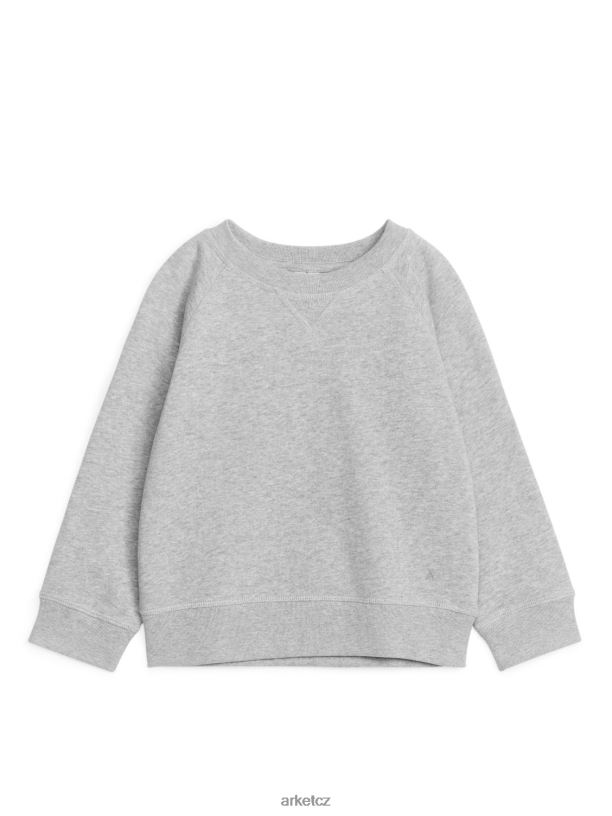 děti ARKET bavlněná mikina oblečení šedá melanž J8R2D1444