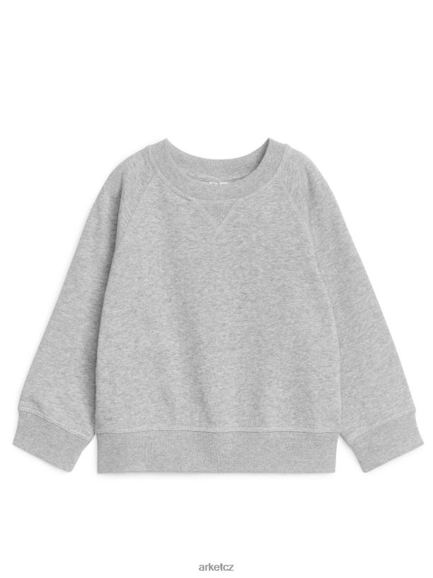 děti ARKET francouzská froté mikina oblečení šedá melanž J8R2D1522