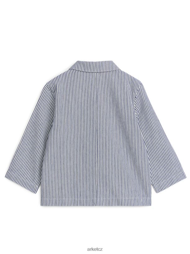 děti ARKET keprová košile oblečení Modrá bílá J8R2D1500