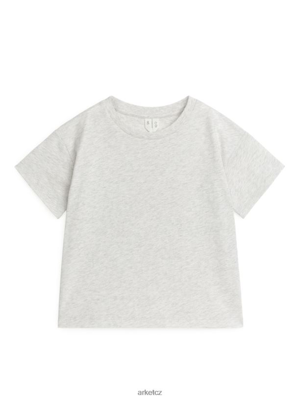 děti ARKET lehké tričko oblečení světle šedá melanž J8R2D1519