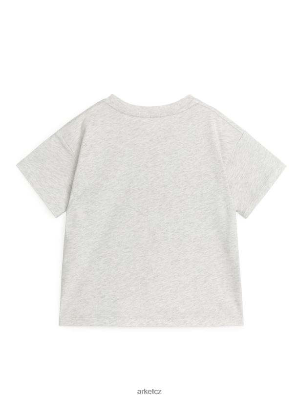 děti ARKET lehké tričko oblečení světle šedá melanž J8R2D1519