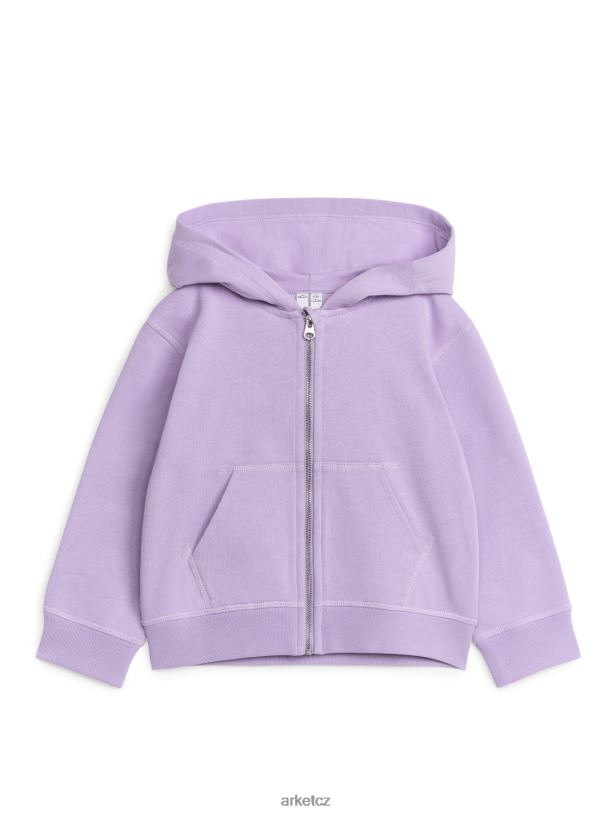 děti ARKET mikina na zip oblečení šeřík J8R2D1492