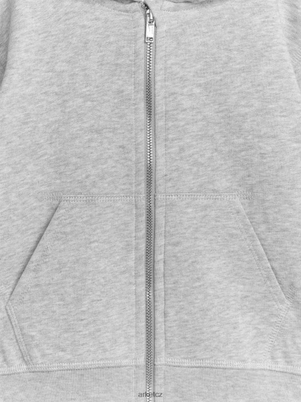 děti ARKET mikina na zip oblečení světle šedá J8R2D1494