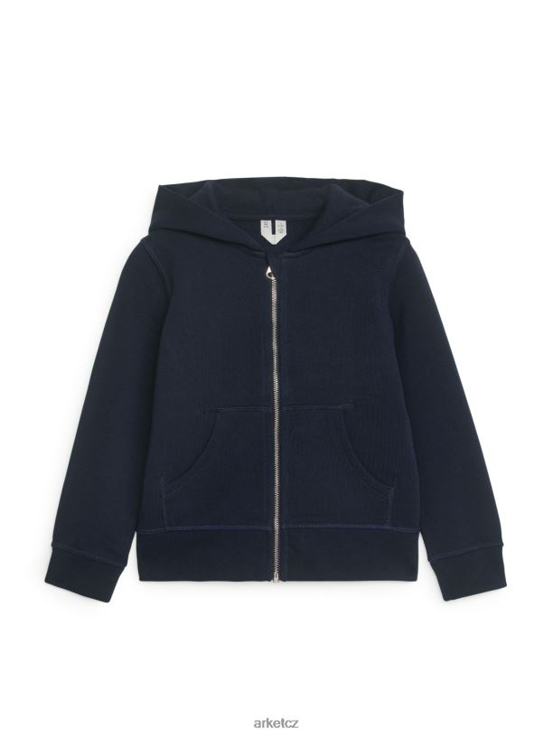 děti ARKET mikina na zip oblečení tmavě modrá J8R2D1530