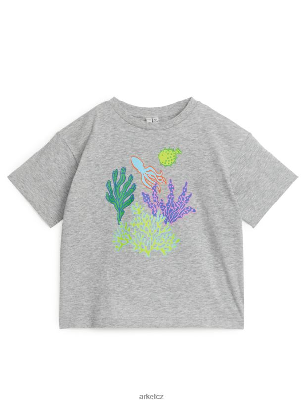 děti ARKET oversized tričko oblečení šedá/útes J8R2D1462