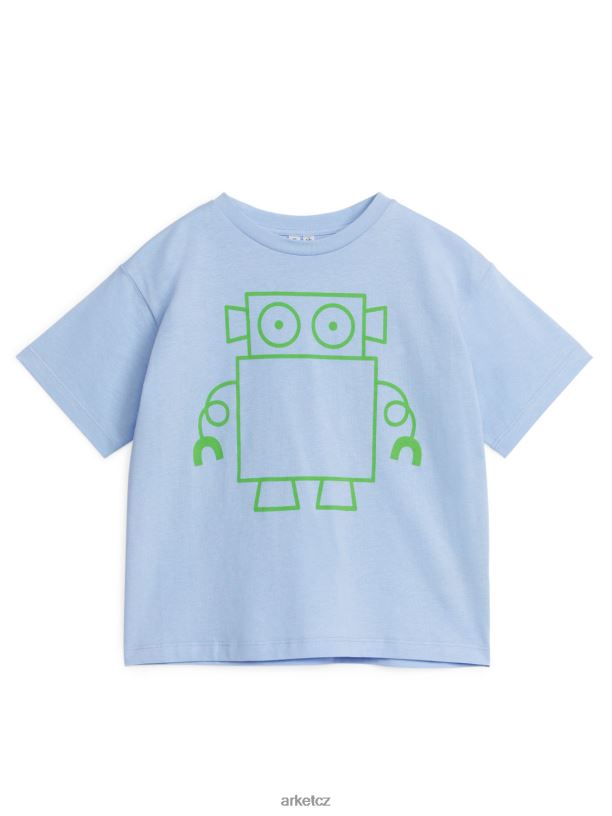děti ARKET oversized tričko oblečení světle modrá/robot J8R2D1457