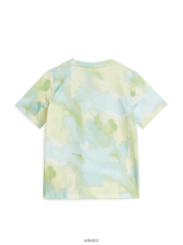 děti ARKET potisk trička oblečení tyrkysová/kravatová barva J8R2D1454