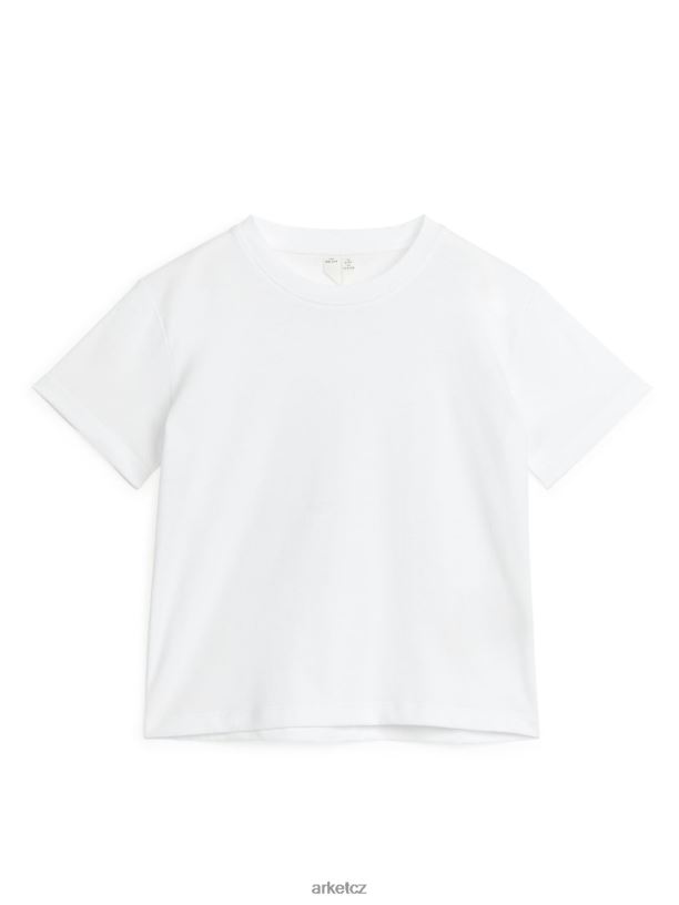 děti ARKET tričko s výstřihem oblečení bílý J8R2D1433