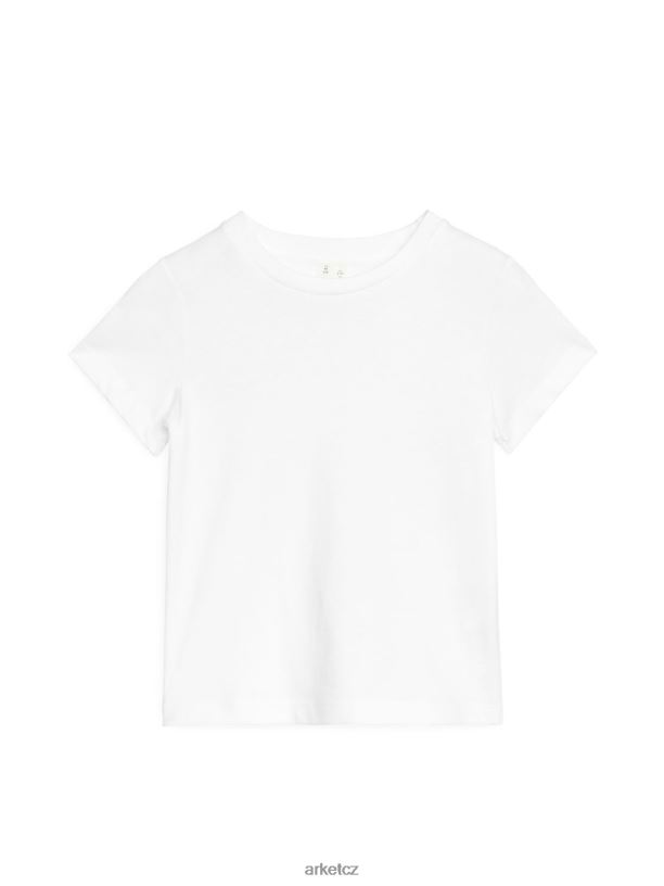 děti ARKET tričko s výstřihem oblečení bílý J8R2D1532
