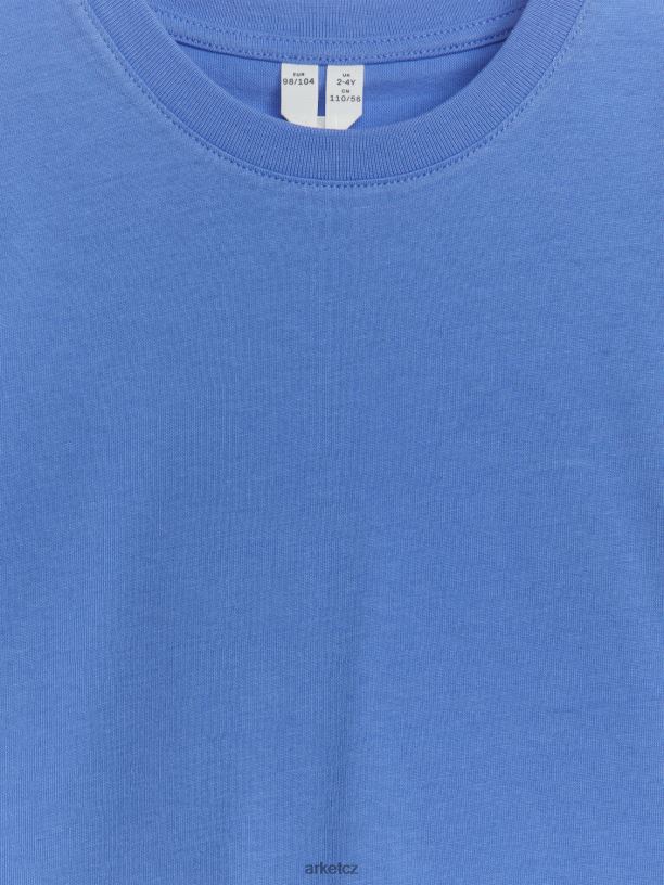 děti ARKET tričko s výstřihem oblečení modrá obloha J8R2D1489