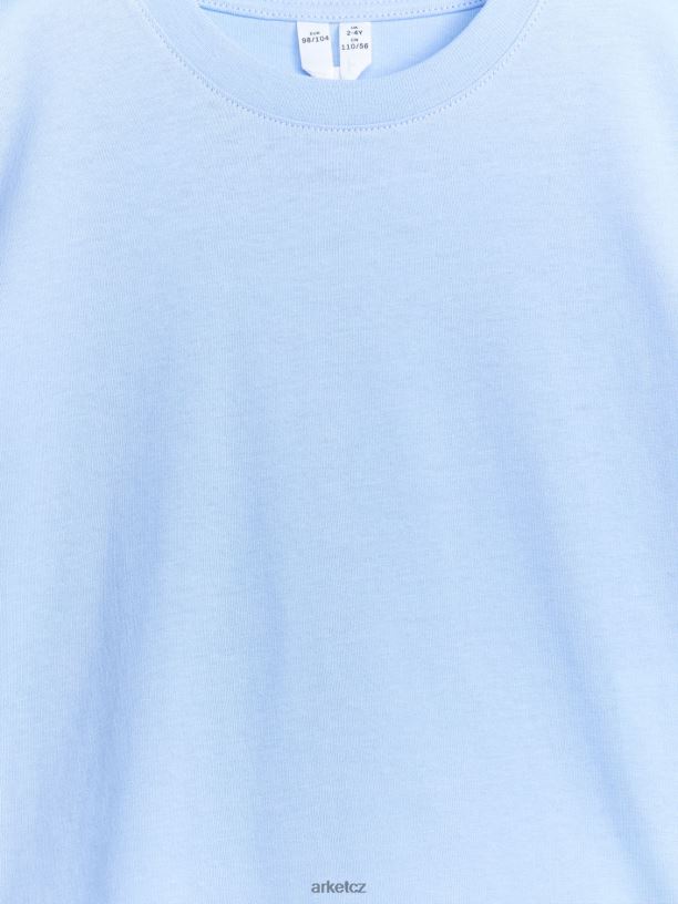 děti ARKET tričko s výstřihem oblečení světle modrá J8R2D1507
